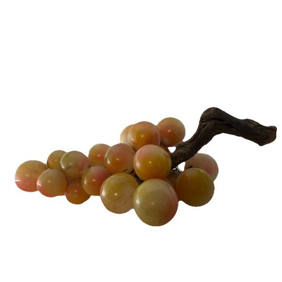14” Stone Grapes Glows Mid Century Retro Cluster 10 Lbs MCM Alabaster Drift Wood - Picture 1 of 14